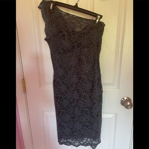 Sparkly blue lace cocktail dress